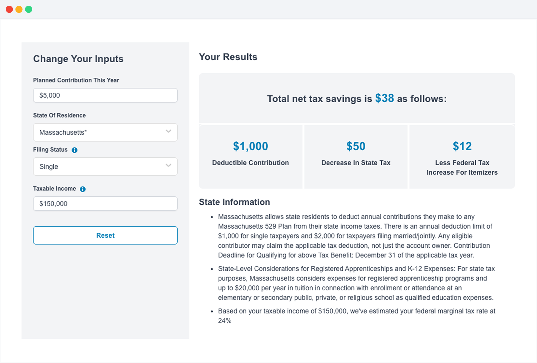 529 State Tax Tools Layout