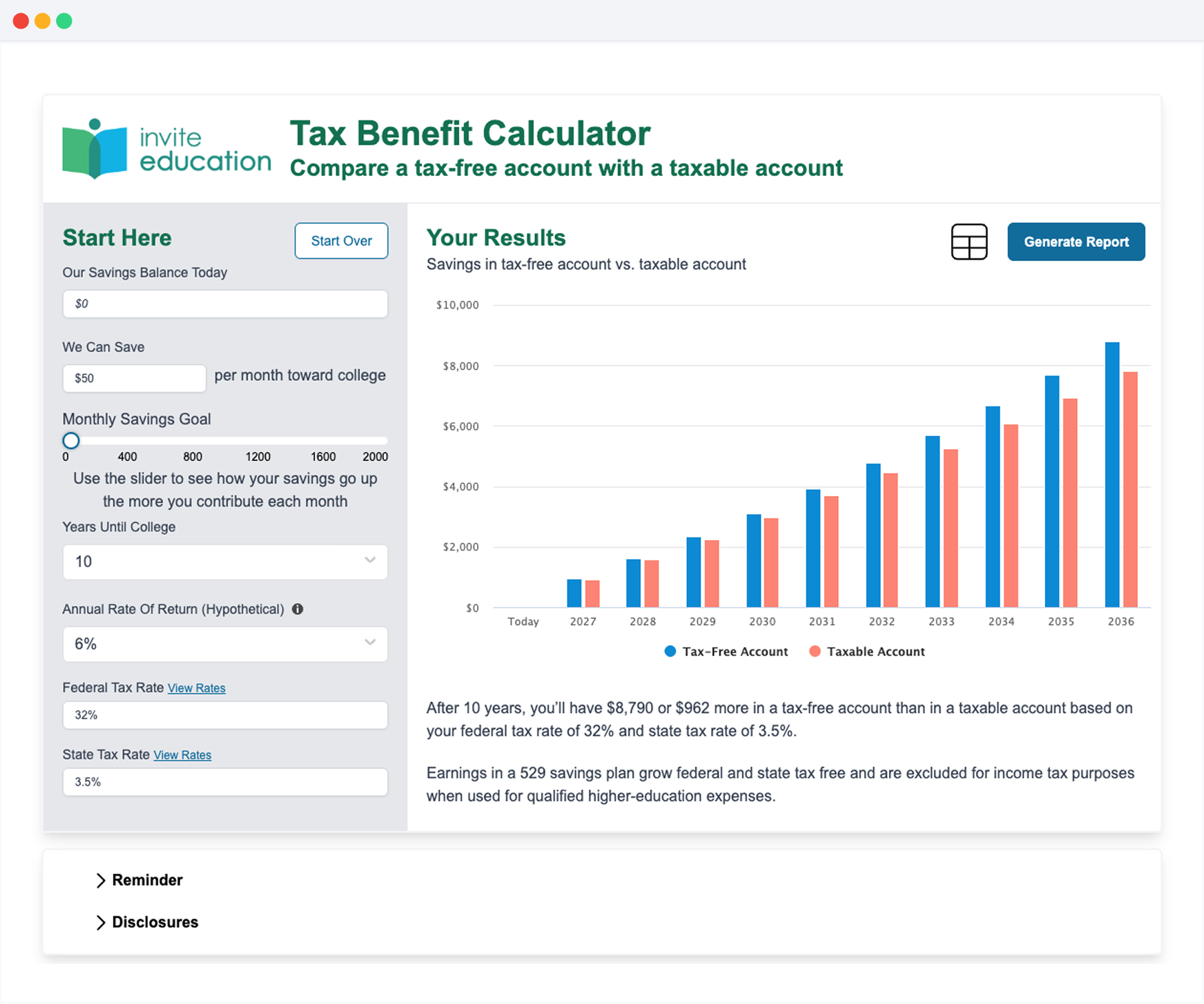 Tax-Benefit Calculator Interface